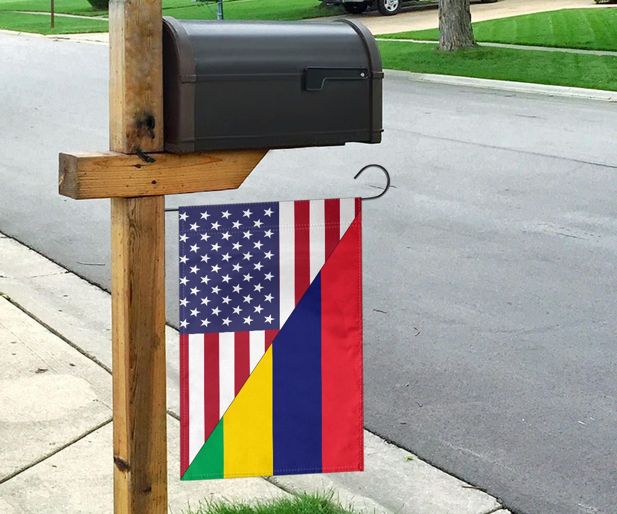 US Flag with Mauritius Flag RLT13 - Wonder Print Shop