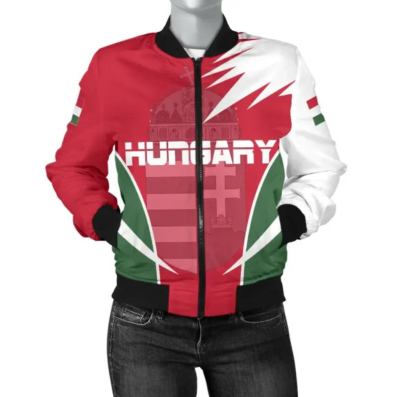 Hungary Active Womens Bomber Jacket RLT8 - Wonder Print Shop
