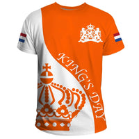 Netherlands T Shirt King Day Crown RLT7 - Wonder Print Shop
