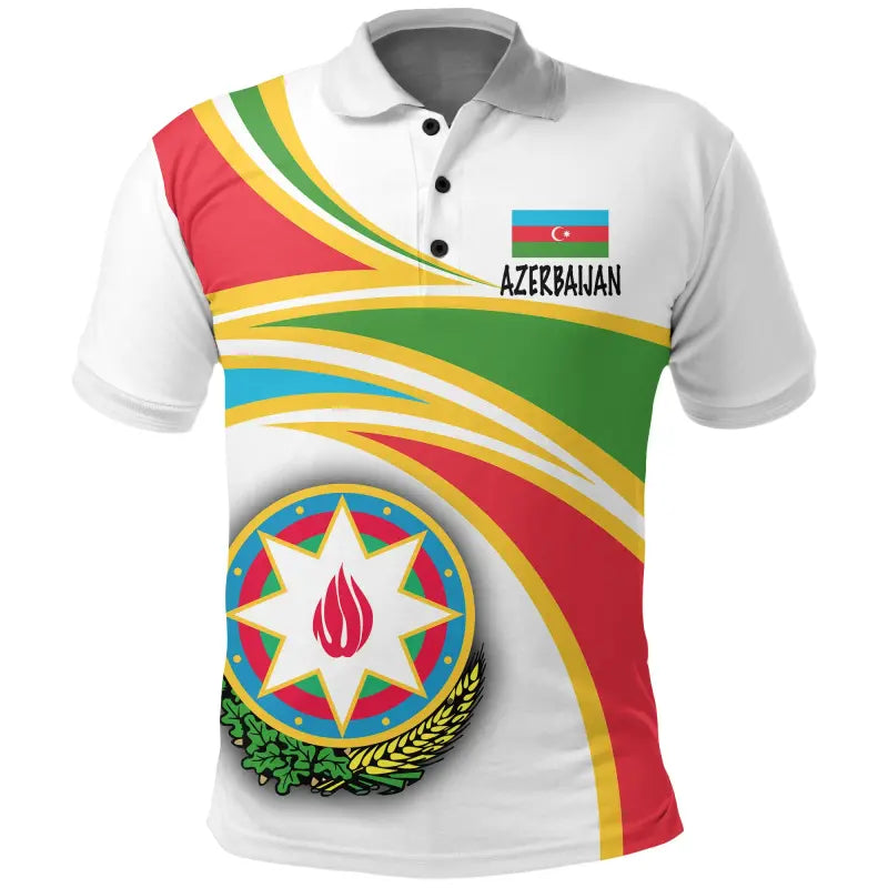azerbaijan-white-n-flag-polo-shirt