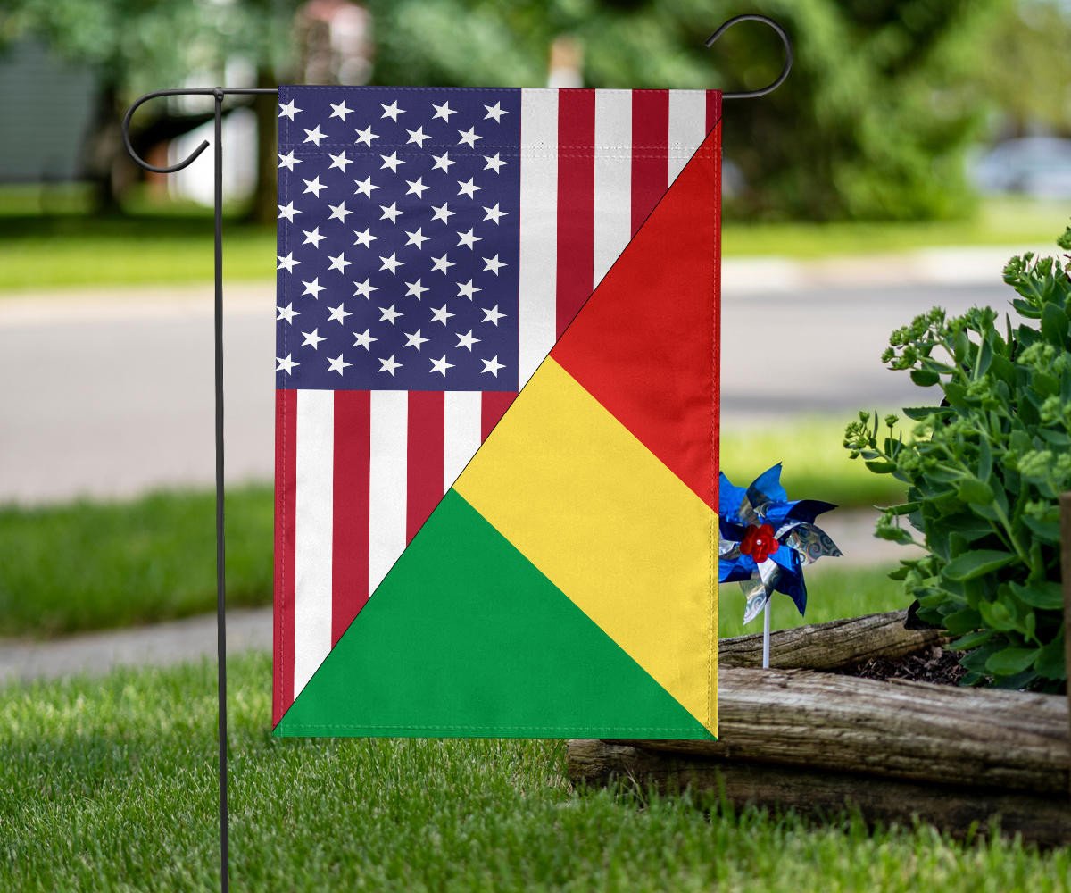 US Flag with RepublicOfTheCongo Flag RLT13 - Wonder Print Shop