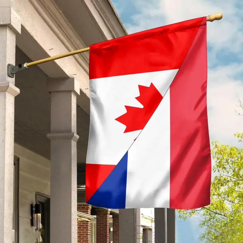 Canada Flag With France Flag RLT12 - Wonder Print Shop