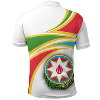Azerbaijan (White) N Flag Polo Shirt RLT8 - Wonder Print Shop
