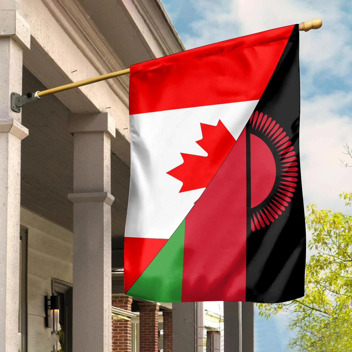 Canada Flag With Malawi Flag RLT6 - Wonder Print Shop