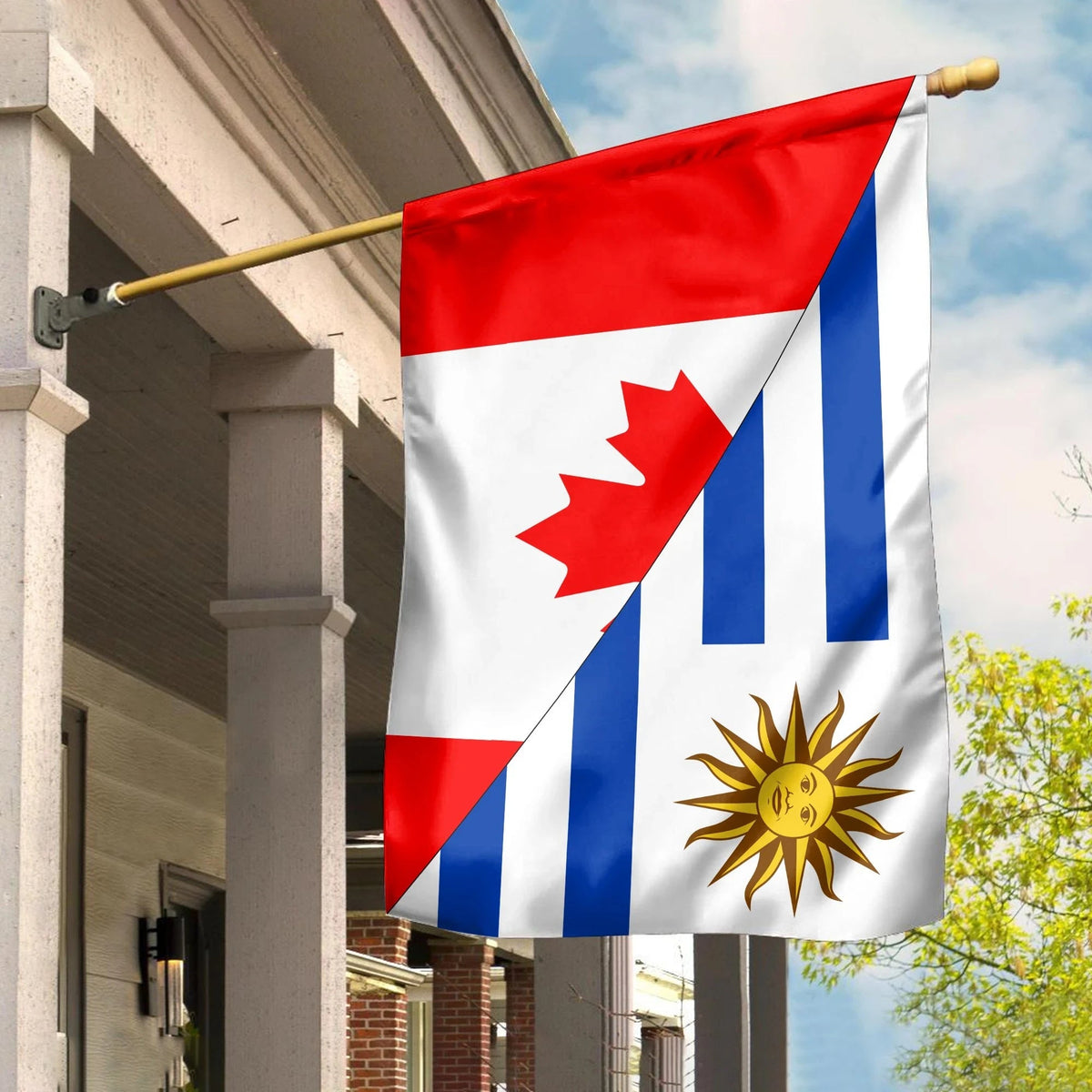 Canada Flag With Uruguay Flag RLT6 - Wonder Print Shop