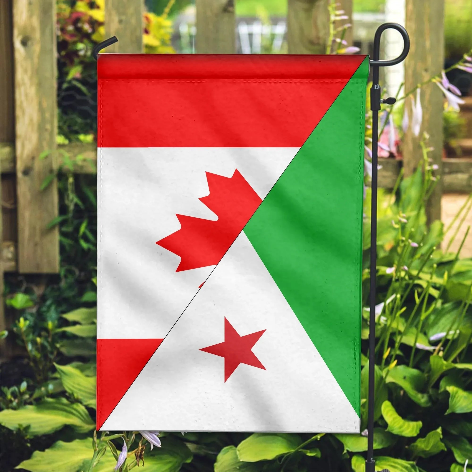 Canada Flag With Djibouti Flag RLT12 - Wonder Print Shop