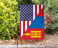 US Flag with Mongolia Flag RLT13 - Wonder Print Shop