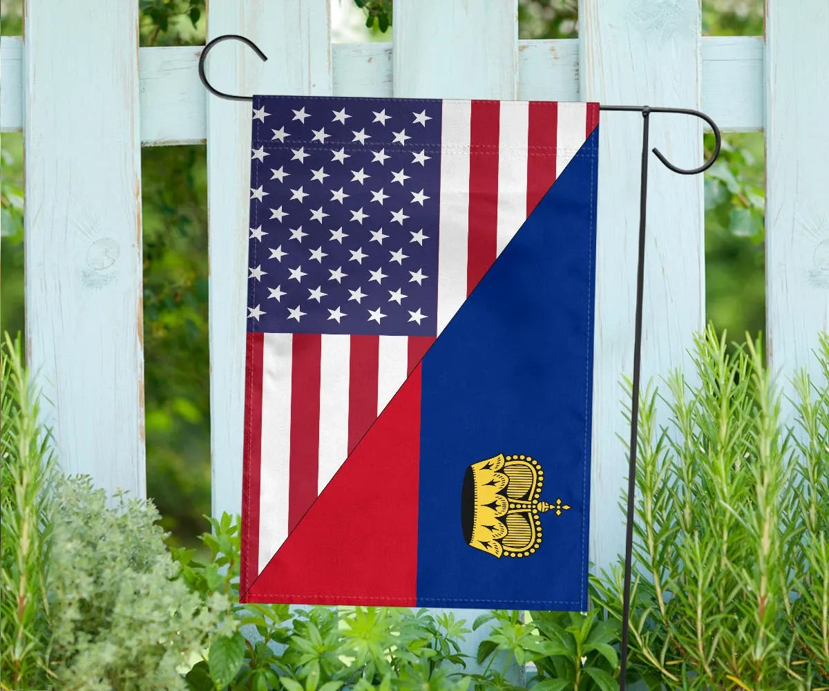 US Flag with Liechtenstein Flag RLT6 - Wonder Print Shop
