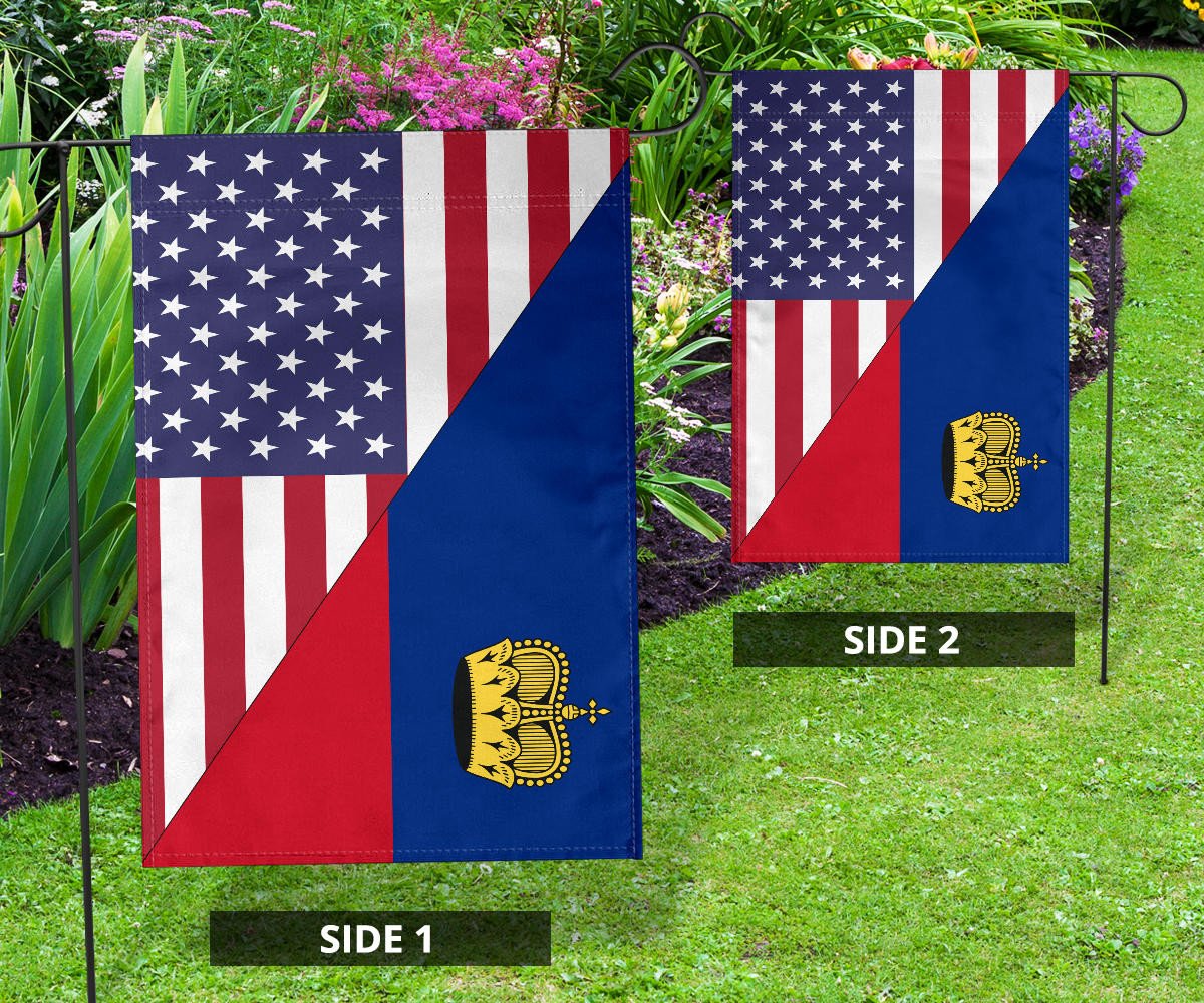 US Flag with Liechtenstein Flag RLT6 - Wonder Print Shop
