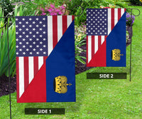 US Flag with Liechtenstein Flag RLT6 - Wonder Print Shop