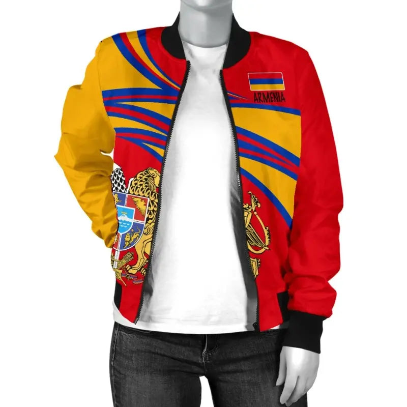 Armenia Womens Bomber Jacket RLT8 - Wonder Print Shop