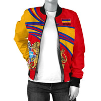 Armenia Womens Bomber Jacket RLT8 - Wonder Print Shop