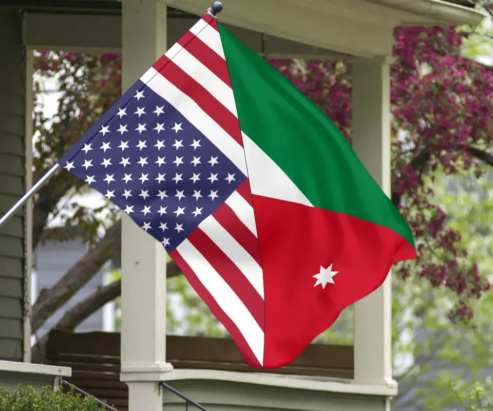 US Flag with Jordan Flag RLT8 - Wonder Print Shop