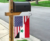 US Flag with Syria Flag RLT6 - Wonder Print Shop