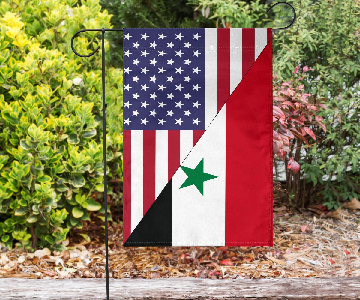US Flag with Syria Flag RLT6 - Wonder Print Shop