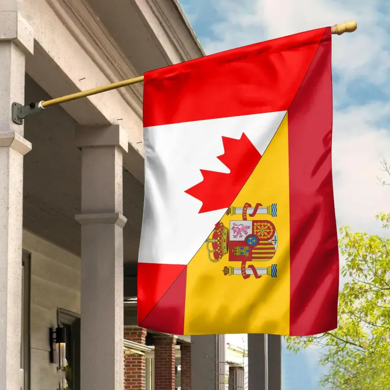 Canada Flag With Spain Flag RLT12 - Wonder Print Shop