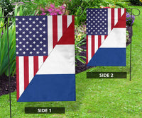 Us Flag With Netherlands Flag RLT7 - Wonder Print Shop