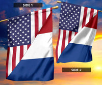 Us Flag With Netherlands Flag RLT7 - Wonder Print Shop