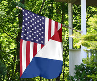 Us Flag With Netherlands Flag RLT7 - Wonder Print Shop