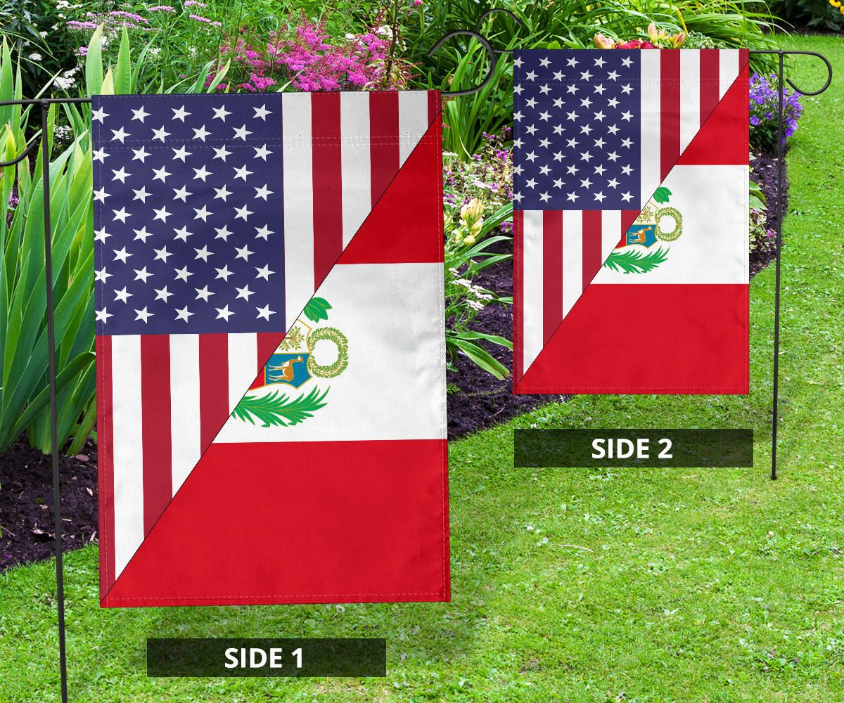 Us Flag With Peru Flag RLT7 - Wonder Print Shop