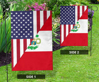 Us Flag With Peru Flag RLT7 - Wonder Print Shop