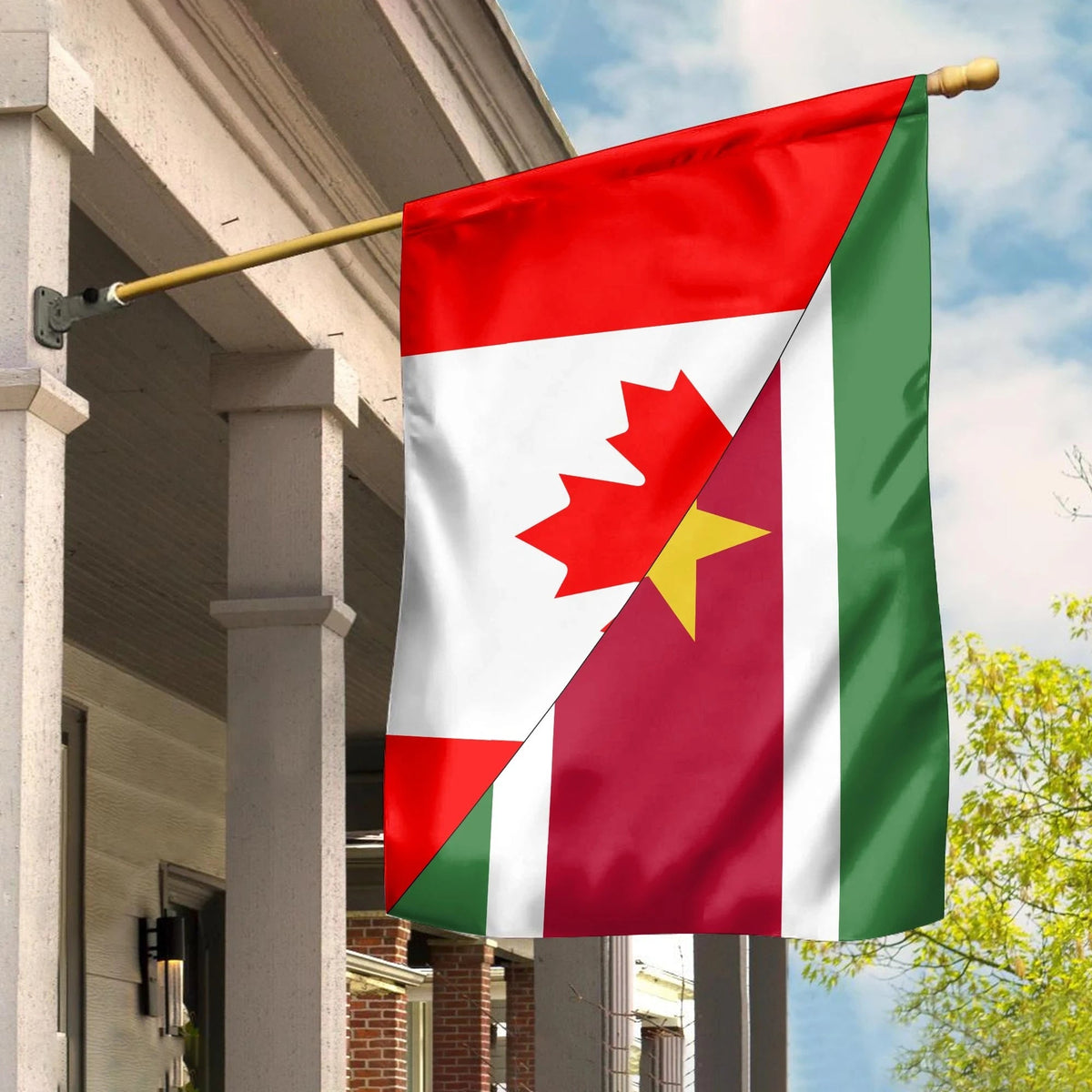 Canada Flag With Suriname Flag RLT7 - Wonder Print Shop