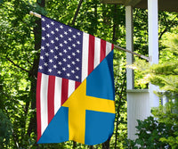 Us Flag With Sweden Flag RLT7 - Wonder Print Shop