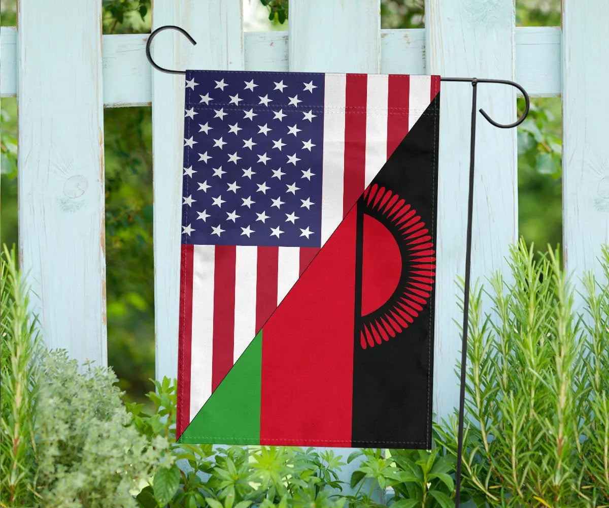 US Flag with Malawi Flag RLT6 - Wonder Print Shop
