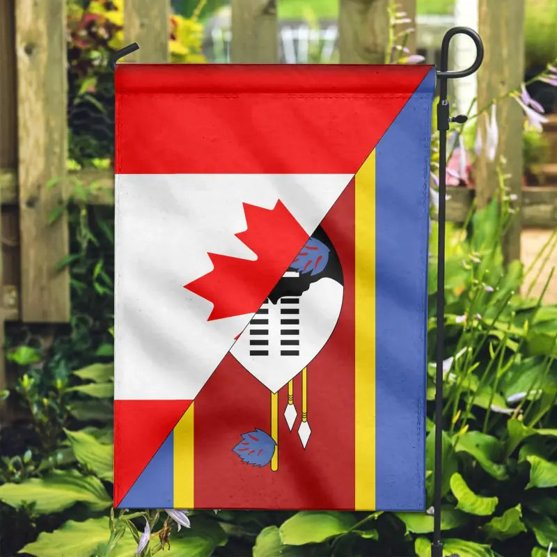 Canada Flag With Eswatini Flag RLT12 - Wonder Print Shop