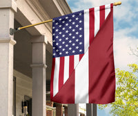 US Flag with Latvia Flag RLT6 - Wonder Print Shop