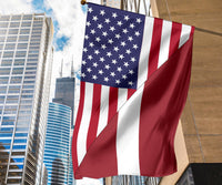 US Flag with Latvia Flag RLT6 - Wonder Print Shop