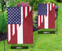 US Flag with Latvia Flag RLT6 - Wonder Print Shop