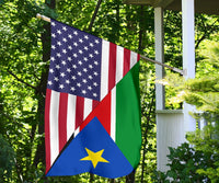 Us Flag With South Sudan Flag RLT8 - Wonder Print Shop