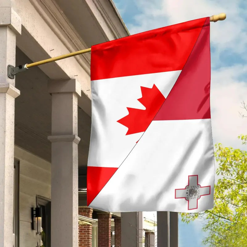 Canada Flag With Malta Flag RLT12 - Wonder Print Shop