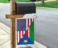 Us Flag With South Sudan Flag RLT8 - Wonder Print Shop