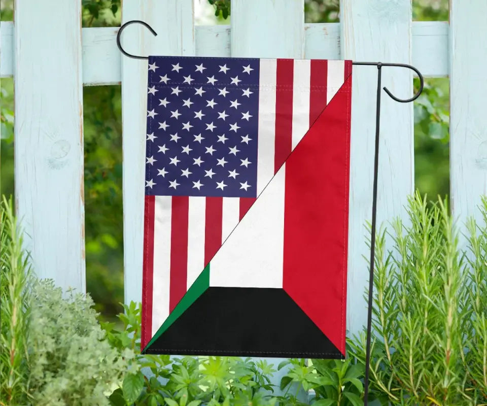 US Flag with Kuwait Flag RLT8 - Wonder Print Shop