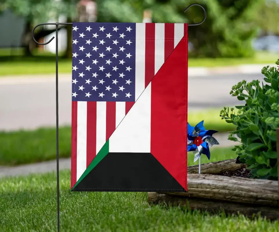 US Flag with Kuwait Flag RLT8 - Wonder Print Shop