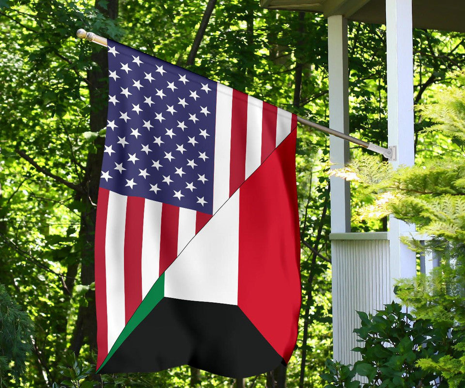 US Flag with Kuwait Flag RLT8 - Wonder Print Shop