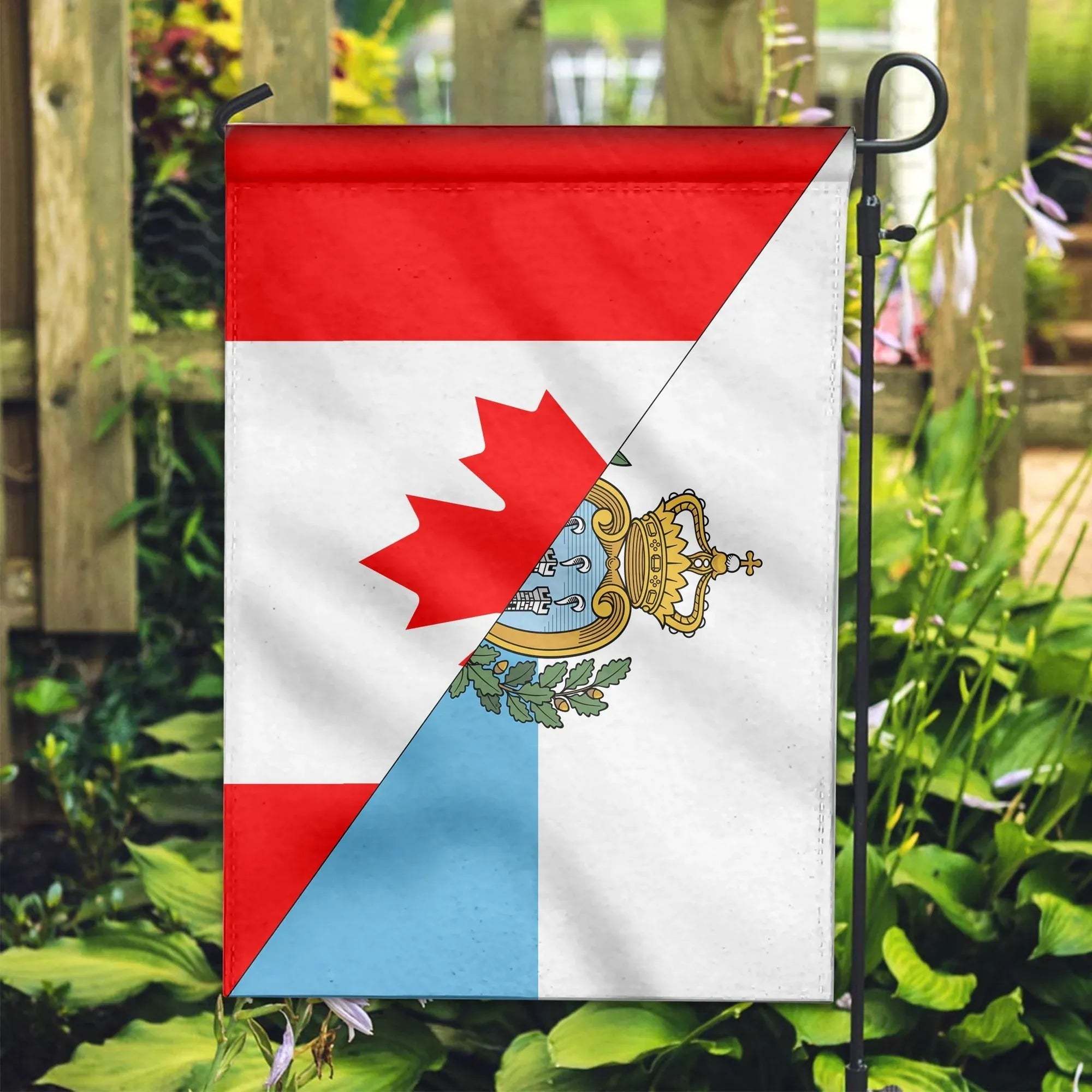Canada Flag With San Marino Flag RLT6 - Wonder Print Shop