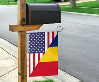 US Flag with Romania Flag RLT13 - Wonder Print Shop