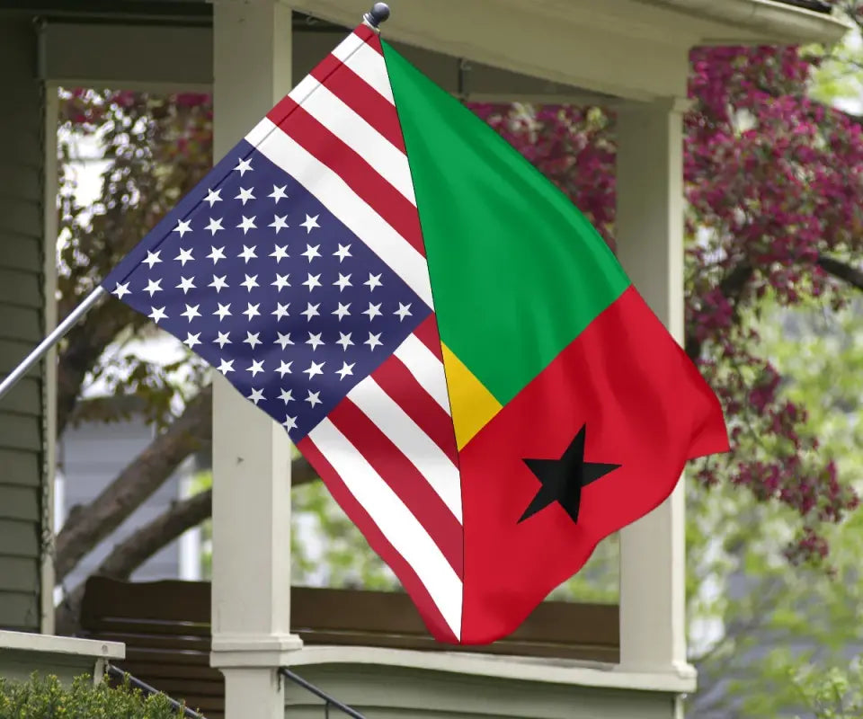 US Flag with GuineaBissau RLT8 - Wonder Print Shop