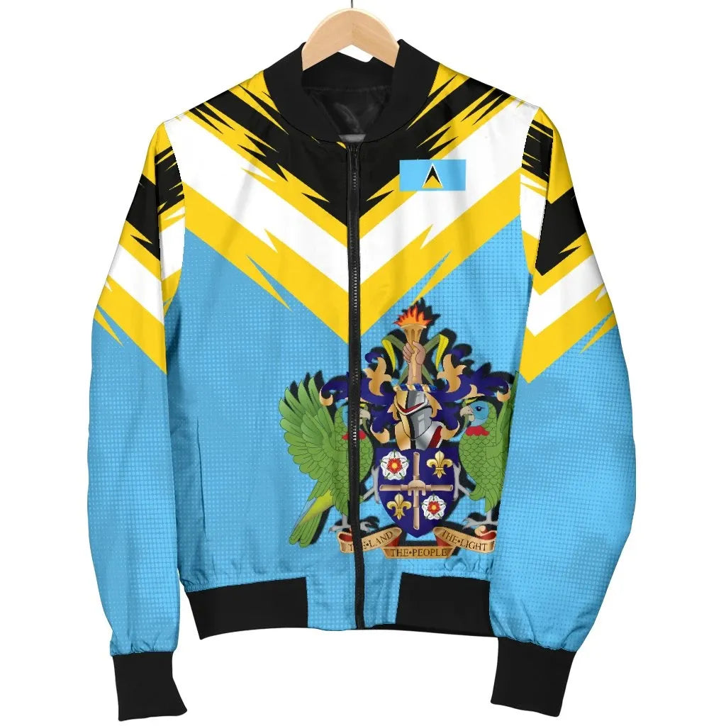 Saint Lucia Men's Bomber Jacket New Release RLT6 - Wonder Print Shop