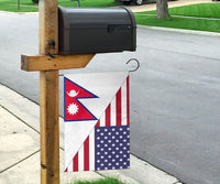 US Flag with Nepal Flag RLT7 - Wonder Print Shop