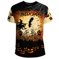 Halloween T Shirt My Broom Broke So Now I Visit Sweden RLT7 - Wonder Print Shop