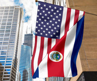 US Flag with Costa Rica Flag RLT13 - Wonder Print Shop
