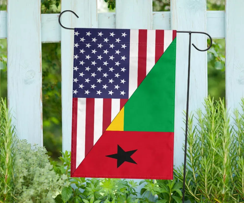 US Flag with GuineaBissau RLT8 - Wonder Print Shop