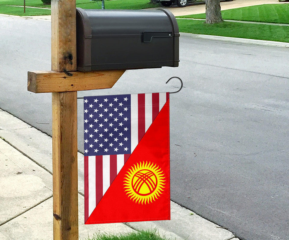 US Flag with Kyrgyzstan Flag RLT8 - Wonder Print Shop