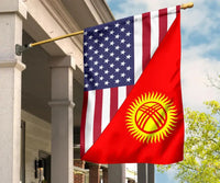 US Flag with Kyrgyzstan Flag RLT8 - Wonder Print Shop