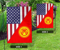 US Flag with Kyrgyzstan Flag RLT8 - Wonder Print Shop