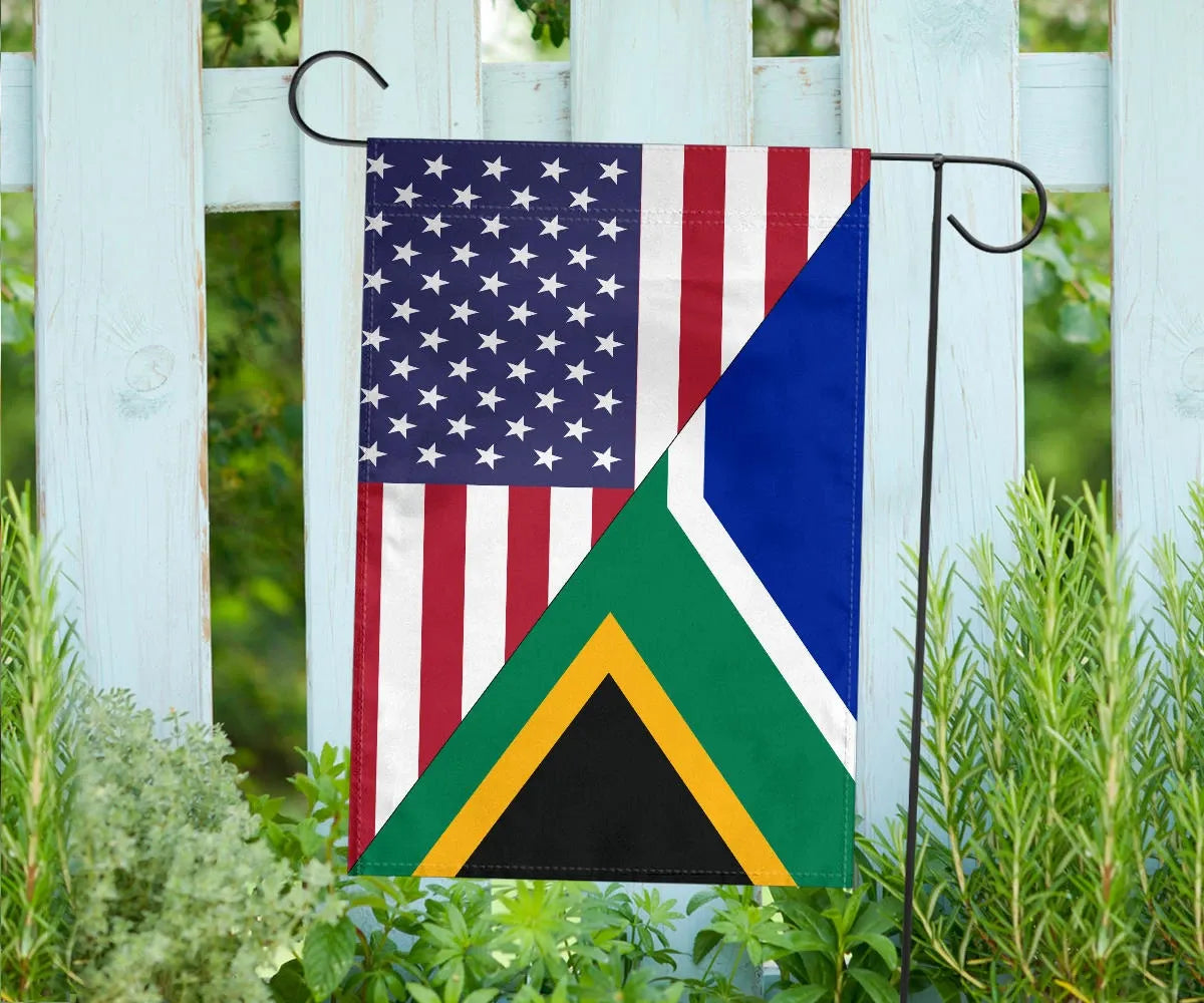 Us Flag With South Africa Flag RLT8 - Wonder Print Shop